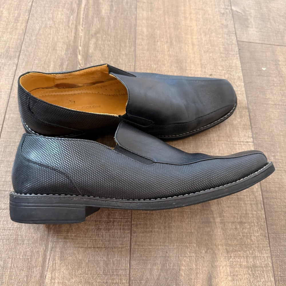 Sandro Moscoloni Mens Black Leather Slip On Loafers Dress Shoes Size 11D Office